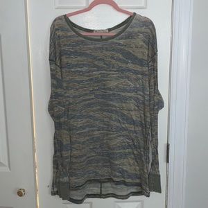 Free People Camo Long Sleeve